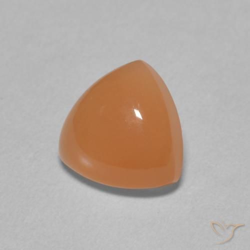 1.71 ct Orange Moonstone Stone, Natural Moonstone in Trillion Cabochon Shape for Sale