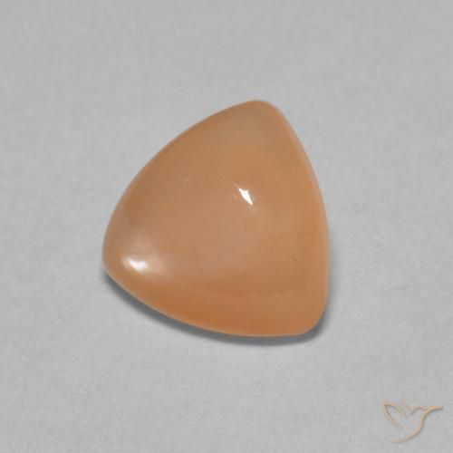 1.50 ct Orange Moonstone Stone, Natural Moonstone in Trillion Cabochon Shape for Sale