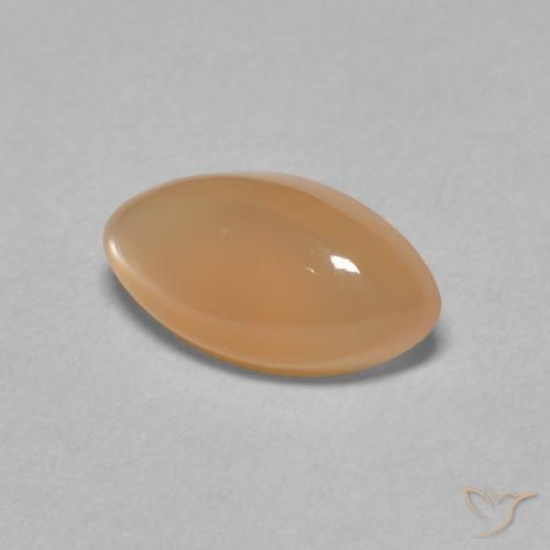1.62 ct Orange Moonstone Stone, Natural Moonstone in Marquise Cabochon Shape for Sale