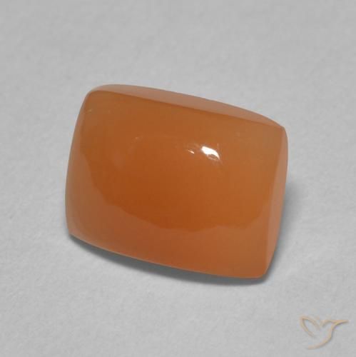 2.26 ct Orange Moonstone Stone, Natural Moonstone in Cushion Cabochon Shape for Sale