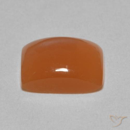 Moonstone Gemstone in 9 x 7 mm (calibrated) Size for Sale, Moonstone Stone in Reddish Orange Color
