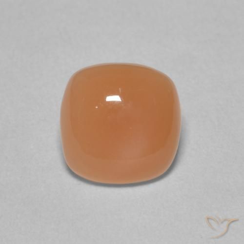 1.65ct Natural Light Orange Moonstone, Cushion, Translucent