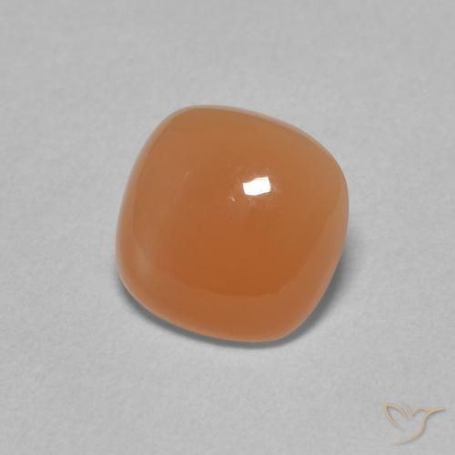 1.65 ct Orange Moonstone Stone, Natural Moonstone in Cushion Cabochon Shape for Sale