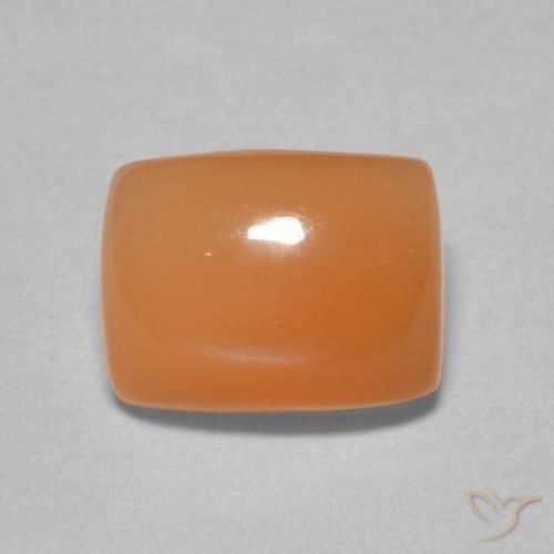 2.59ct Natural Light Reddish Orange Moonstone, Cushion, Translucent