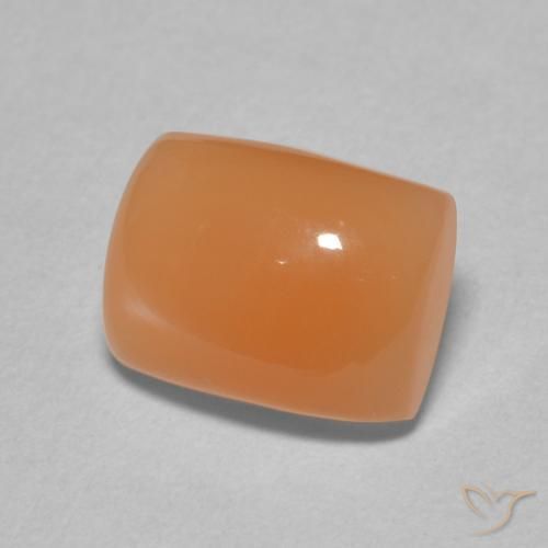 2.59 ct Orange Moonstone Stone, Natural Moonstone in Cushion Cabochon Shape for Sale