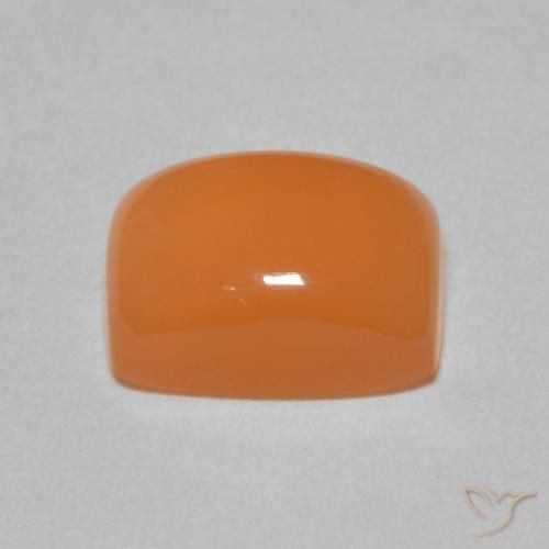 Moonstone Gemstone in 9 x 7 mm (calibrated) Size for Sale, Moonstone Stone in Light Reddish Orange Color