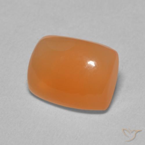 2.05 ct Orange Moonstone Stone, Natural Moonstone in Cushion Cabochon Shape for Sale