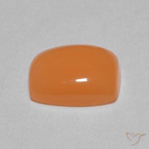Moonstone Gemstone in 9 x 7 mm (calibrated) Size for Sale, Moonstone Stone in Medium Orange Color