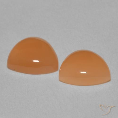 Moonstone Gemstones in 8 x 8 mm (calibrated) Size for Sale, Moonstone Stones in Light Reddish Orange Color