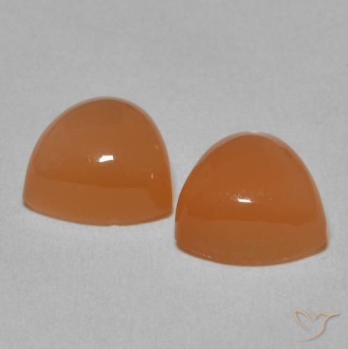 Moonstone Gemstones in 9.1 x 8 mm Size for Sale, Moonstone Stones in Light Orange Color
