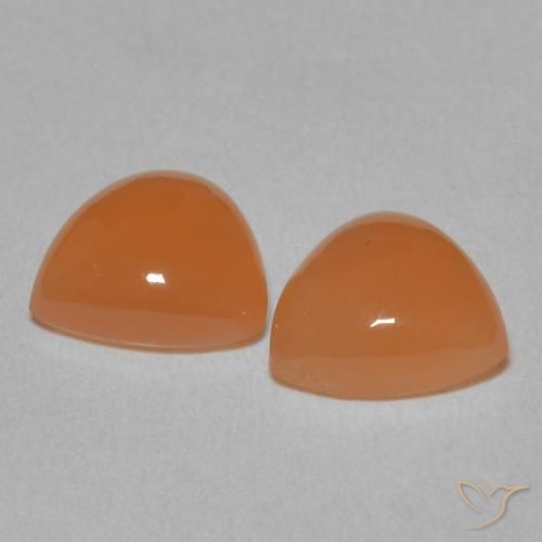 Moonstone Gemstones in 8 x 8 mm (calibrated) Size for Sale, Moonstone Stones in Medium Orange Color