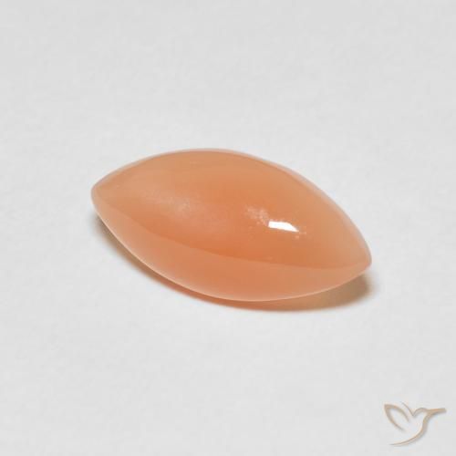 2.48 ct Orange Moonstone Stone, Natural Moonstone in Marquise Cabochon Shape for Sale