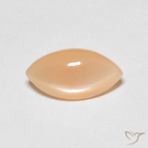 2.45ct Natural Medium Light-Orange Moonstone, Marquise, Translucent