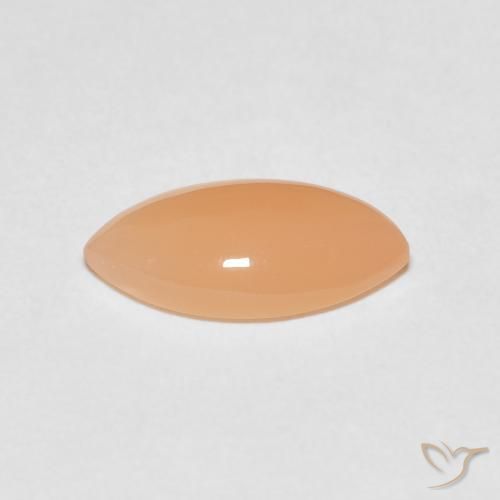 Moonstone Gemstone in 14 x 7 mm (calibrated) Size for Sale, Moonstone Stone in Medium Light-Orange Color