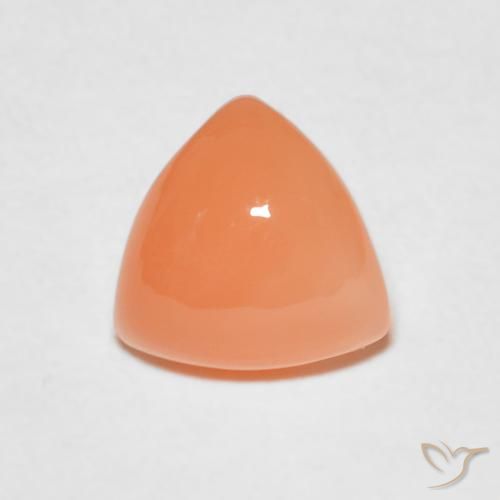 1.80ct Natural Light Orange Moonstone, Trillion, Translucent