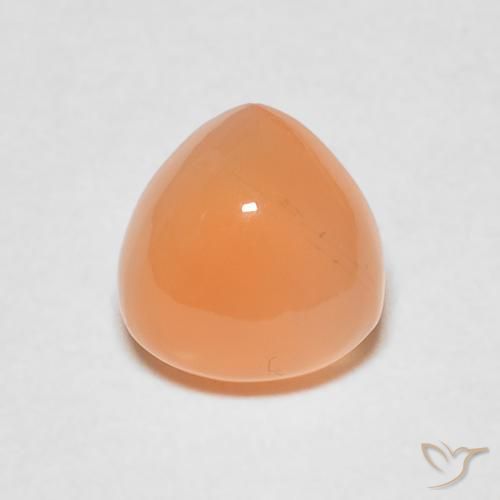 1.85ct Natural Medium Light-Orange Moonstone, Trillion, Translucent