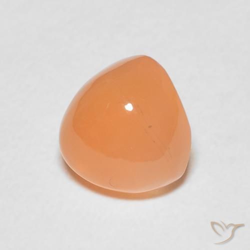 1.85 ct Orange Moonstone Stone, Natural Moonstone in Trillion Cabochon Shape for Sale