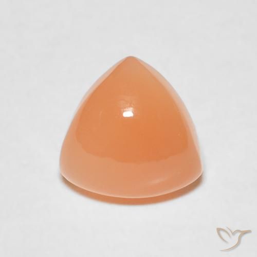 1.77ct Natural Peach Orange Moonstone, Trillion, Translucent