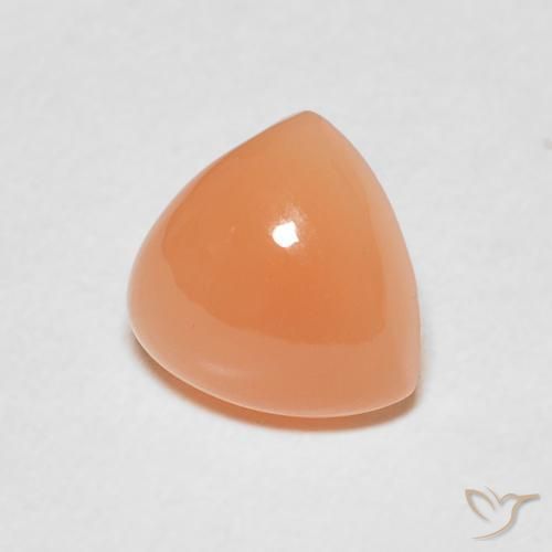 1.77 ct Orange Moonstone Stone, Natural Moonstone in Trillion Cabochon Shape for Sale