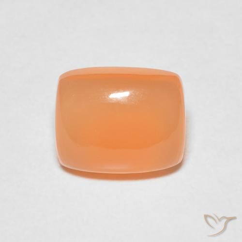 2.51ct Natural Medium Orange Moonstone, Cushion, Translucent