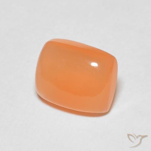 2.51 ct Orange Moonstone Stone, Natural Moonstone in Cushion Cabochon Shape for Sale
