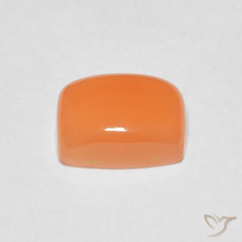 Moonstone Gemstone in 9.2 x 7.3 mm Size for Sale, Moonstone Stone in Medium Orange Color