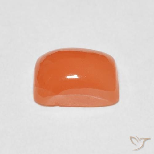 Moonstone Gemstone in 9 x 7 mm (calibrated) Size for Sale, Moonstone Stone in Deep Orange Color