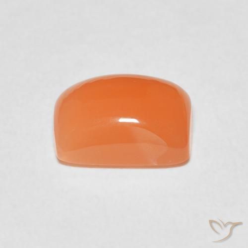 Moonstone Gemstone in 9 x 7 mm (calibrated) Size for Sale, Moonstone Stone in Reddish Orange Color