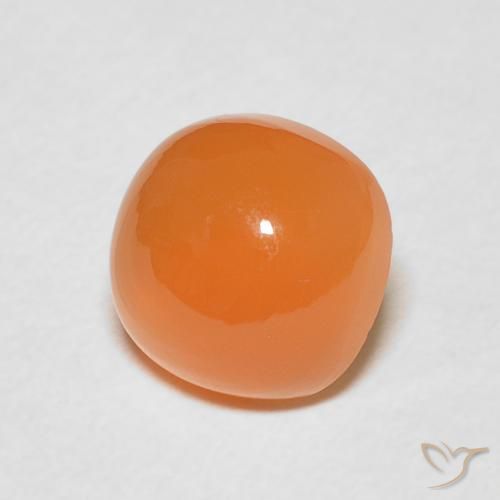 2.41 ct Orange Moonstone Stone, Natural Moonstone in Cushion Cabochon Shape for Sale