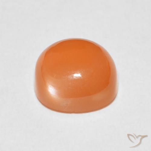 Moonstone Gemstone in 8 x 8 mm (calibrated) Size for Sale, Moonstone Stone in Reddish Orange Color