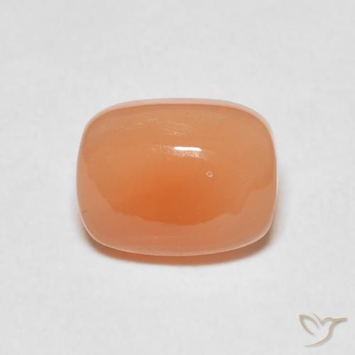 2.30ct Natural Reddish Orange Moonstone, Cushion, Translucent