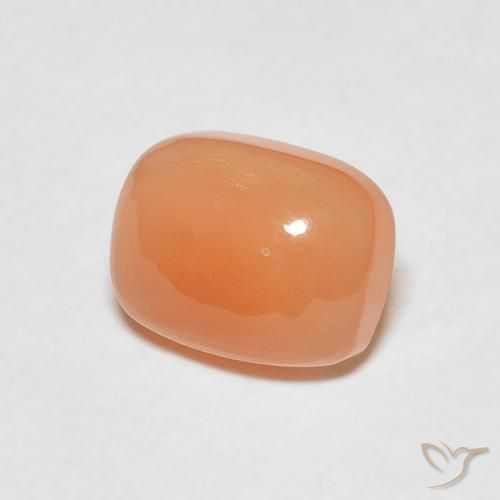 2.30 ct Orange Moonstone Stone, Natural Moonstone in Cushion Cabochon Shape for Sale