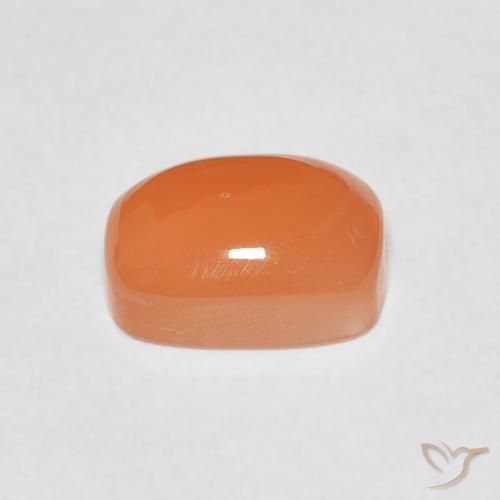 Moonstone Gemstone in 9 x 7 mm (calibrated) Size for Sale, Moonstone Stone in Reddish Orange Color