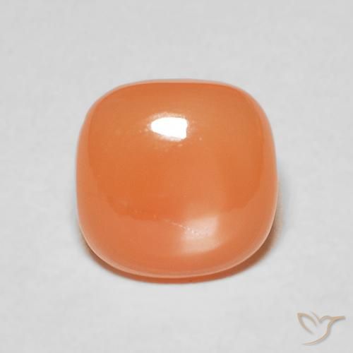 1.80ct Natural Peach Orange Moonstone, Cushion, Translucent