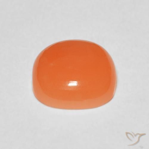 Moonstone Gemstone in 8 x 8 mm (calibrated) Size for Sale, Moonstone Stone in Peach Orange Color