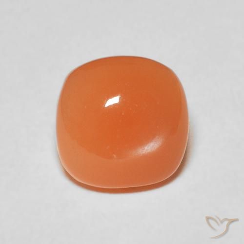 2.15ct Natural Reddish Orange Moonstone, Cushion, Translucent