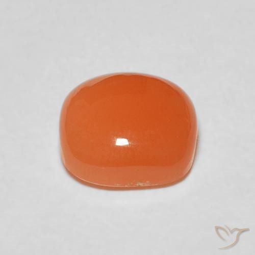Moonstone Gemstone in 8 x 8 mm (calibrated) Size for Sale, Moonstone Stone in Reddish Orange Color