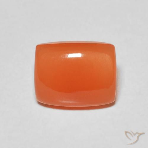 2.12ct Natural Reddish Orange Moonstone, Cushion, Translucent