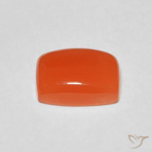 Moonstone Gemstone in 9 x 7 mm (calibrated) Size for Sale, Moonstone Stone in Reddish Orange Color