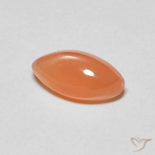 1.09 ct Orange Moonstone Stone, Natural Moonstone in Marquise Cabochon Shape for Sale