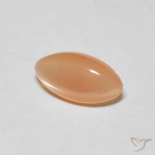 1.03 ct Orange Moonstone Stone, Natural Moonstone in Marquise Cabochon Shape for Sale