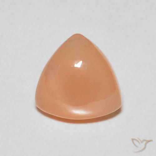 1.38ct Natural Light Orange Moonstone, Trillion, Translucent