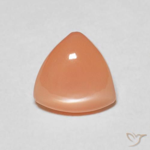 1.36ct Natural Light Orange Moonstone, Trillion, Translucent