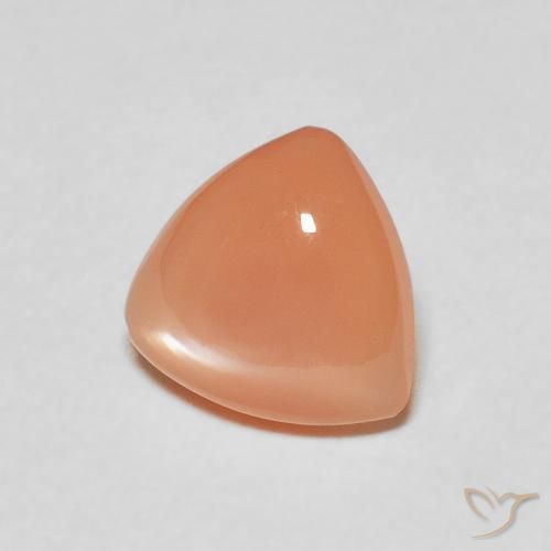 1.36 ct Orange Moonstone Stone, Natural Moonstone in Trillion Cabochon Shape for Sale