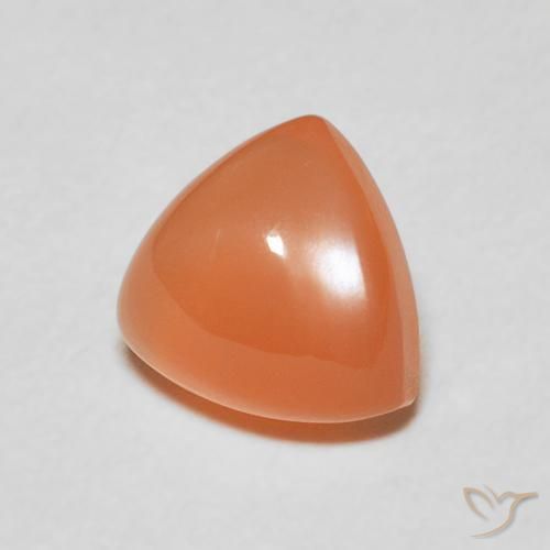 2.04 ct Orange Moonstone Stone, Natural Moonstone in Trillion Cabochon Shape for Sale