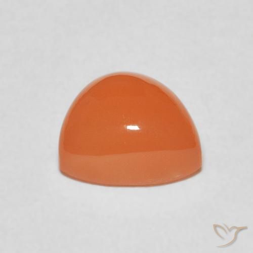 Moonstone Gemstone in 8 x 8 mm (calibrated) Size for Sale, Moonstone Stone in Reddish Orange Color