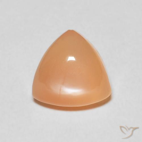 1.86ct Natural Light Orange Moonstone, Trillion, Translucent