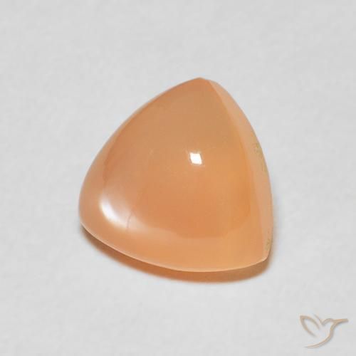 1.86 ct Orange Moonstone Stone, Natural Moonstone in Trillion Cabochon Shape for Sale