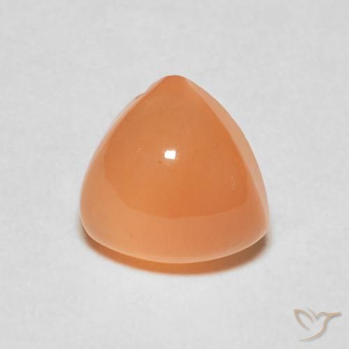 1.94ct Natural Cantaloupe Orange Moonstone, Trillion, Translucent