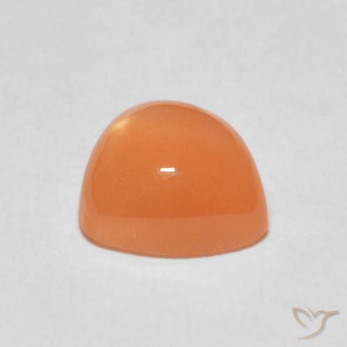 Moonstone Gemstone in 8 x 8 mm (calibrated) Size for Sale, Moonstone Stone in Cantaloupe Orange Color